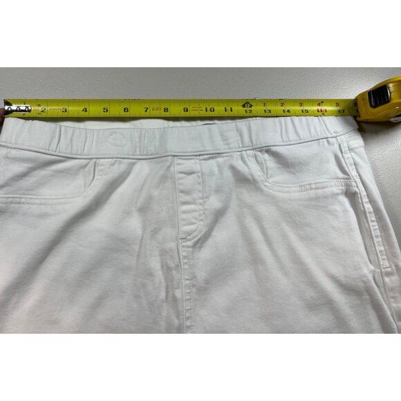 Style & Co. XL White Denim Pull-On Skirt With Back Pockets - Picture 3 of 9